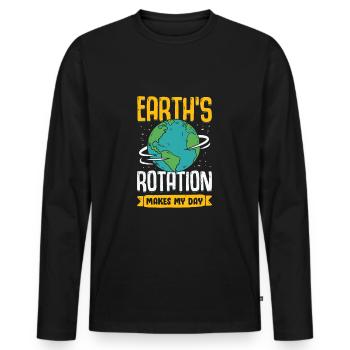 Geography Geography Geography Teacher Gift - Men's Premium Organic Long Sleeve Shirt - black - Front - Nico (187cm)