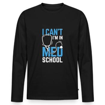 Medizin Student Studium Medizinstudent Geschenk - Männer Premium Bio Langarmshirt - Schwarz - Vorne - Nico (187cm)