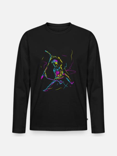Scooter Roller Stunt Tretroller Retro - Männer Premium Bio Langarmshirt - Schwarz