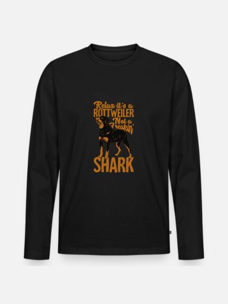 Rottweiler dog mistress master gift - Men's Premium Organic Long Sleeve Shirt - black