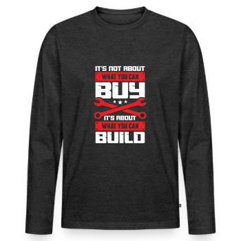 Tuning Tuner Racing Car Motorcycle Mechanic Gift - Men's Premium Organic Long Sleeve Shirt - heather anthracite - Front - Nico (187cm)