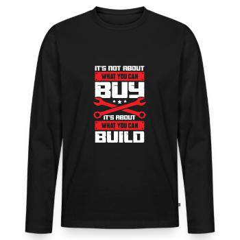 Tuning Tuner Rennauto Motorrad Mechaniker Geschenk - Männer Premium Bio Langarmshirt - Schwarz - Vorne - Nico (187cm)