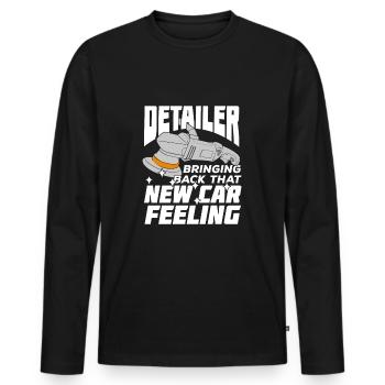 L’entretien du véhicule job réparateur de véhicule cadeau - T-shirt manches longues Premium bio Homme - noir - Devant - Nico (187cm)