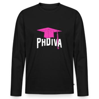 Lustiges Promotion Doktorin Doktortitel Geschenk - Männer Premium Bio Langarmshirt - Schwarz - Vorne - Nico (187cm)