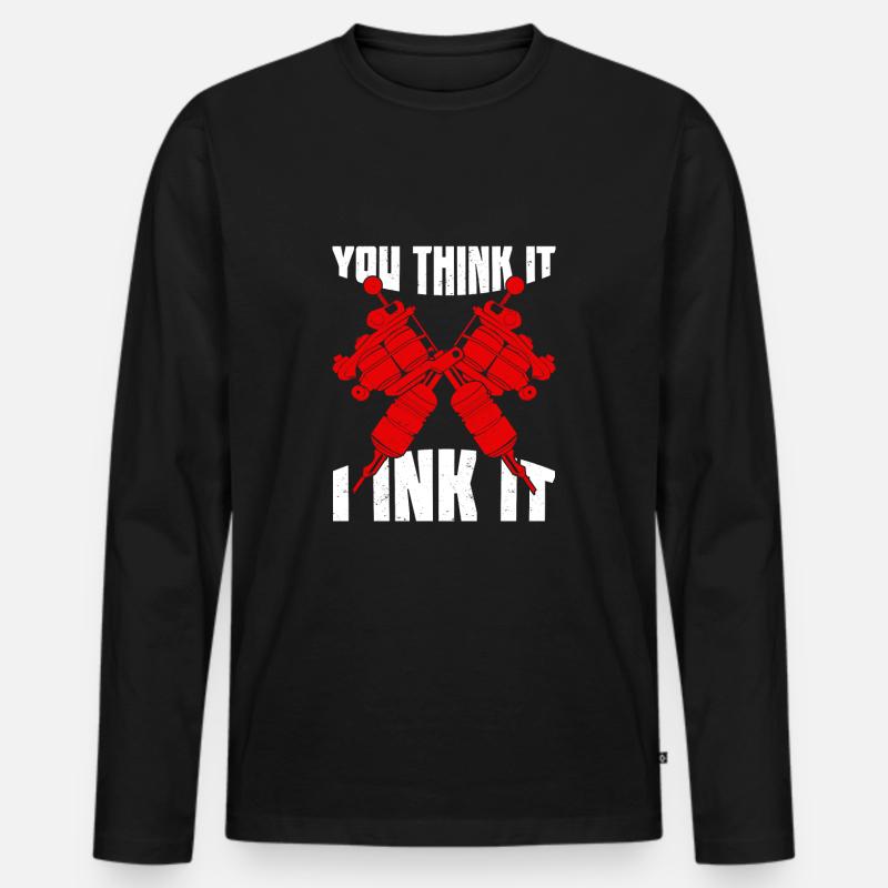 Tätowierstudio Tätowierer Geschenk - Männer Premium Bio Langarmshirt - Schwarz