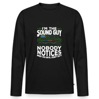 Toningenieur Tontechnik Tontechniker Geschenk - Männer Premium Bio Langarmshirt - Schwarz - Vorne - Nico (187cm)
