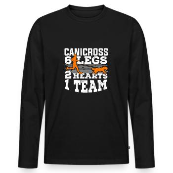 Canicross Canicrosser Gift - Men's Premium Organic Long Sleeve Shirt - black - Front - Nico (187cm)