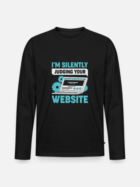 Lustiges Webdesign Webdesigner Geschenk - Männer Premium Bio Langarmshirt - Schwarz