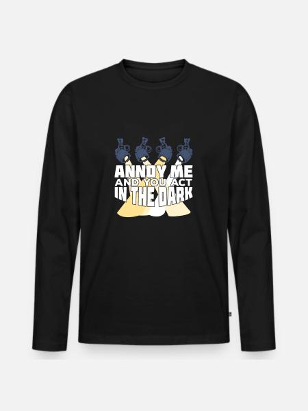 Lighting Technician Illuminator Gift - Men's Premium Organic Long Sleeve Shirt - black