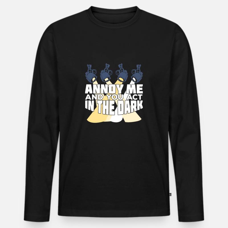Technicien de l’éclairage Éclairage Cadeau - T-shirt manches longues Premium bio Homme - noir