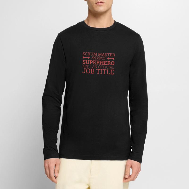 « Scrum Master Superhero | » Scrum Master" » T-shirt manches longues Premium bio Homme