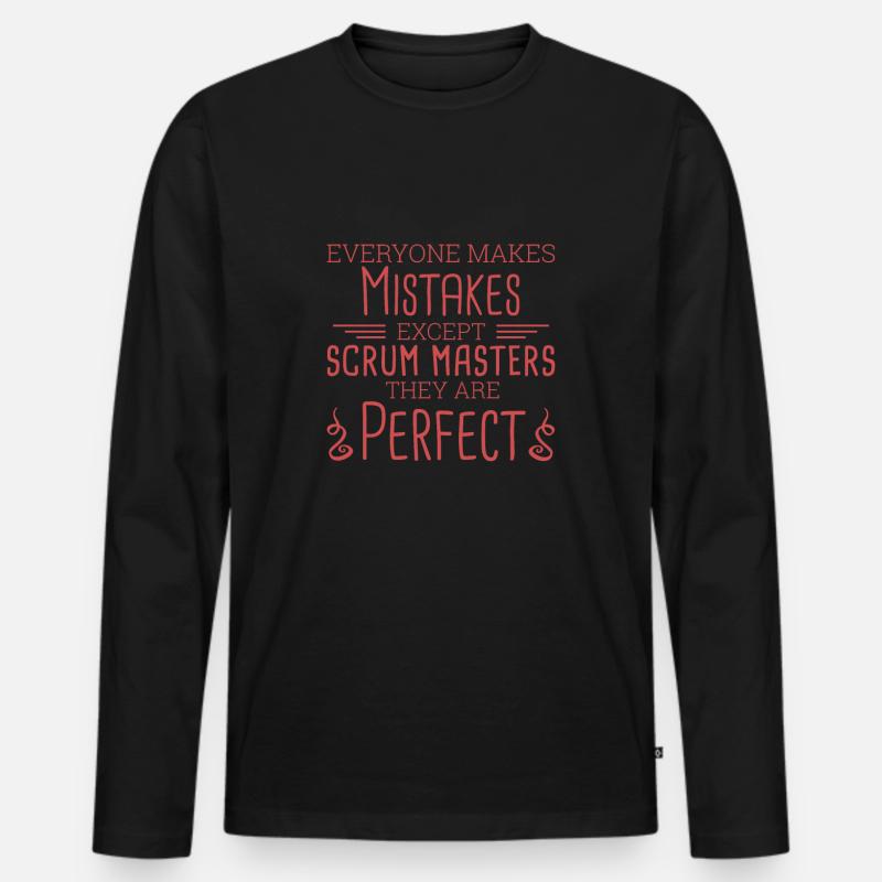 "Scrum Master Perfect | "Scrum Master"" - Männer Premium Bio Langarmshirt - Schwarz