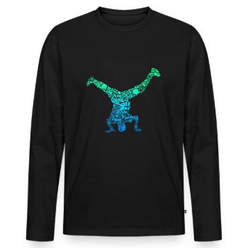 Breakdance Breakdancer Breakdancing - T-shirt manches longues Premium bio Homme - noir - Devant - Nico (187cm)