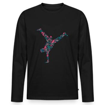 Breakdance Breakdancer Breakdancing - T-shirt manches longues Premium bio Homme - noir - Devant - Nico (187cm)