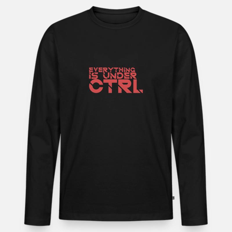 "Everything Ctrl | Informatik" - Männer Premium Bio Langarmshirt - Schwarz