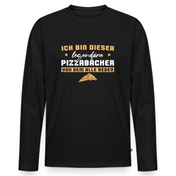 Pizza backen Legendärer Pizzabäcker Geschenk - Männer Premium Bio Langarmshirt - Schwarz - Vorne - Nico (187cm)