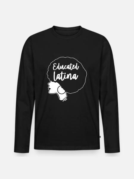 Afro Latina - Men's Premium Organic Long Sleeve Shirt - black
