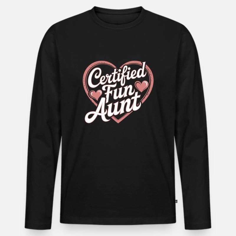 Tante - Männer Premium Bio Langarmshirt - Schwarz