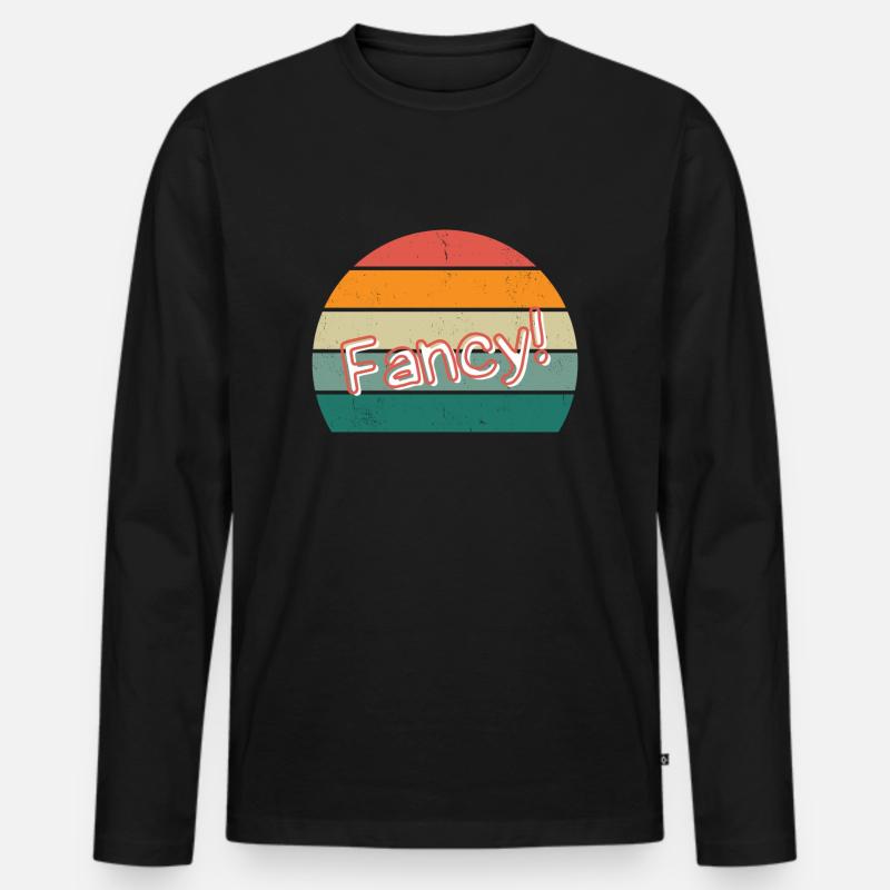 Fancy! - Männer Premium Bio Langarmshirt - Schwarz