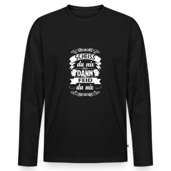 Il n’y a pas de slogans bavarois. - T-shirt manches longues Premium bio Homme - noir - Devant - Nico (187cm)