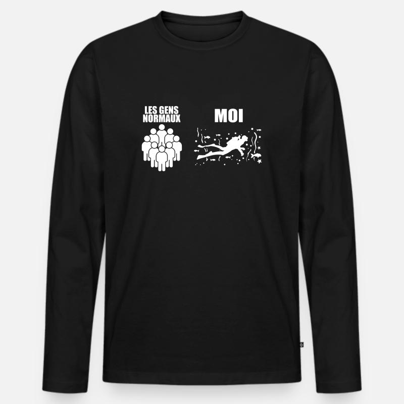 Tauchen | Taucher-Geschenk - Männer Premium Bio Langarmshirt - Schwarz