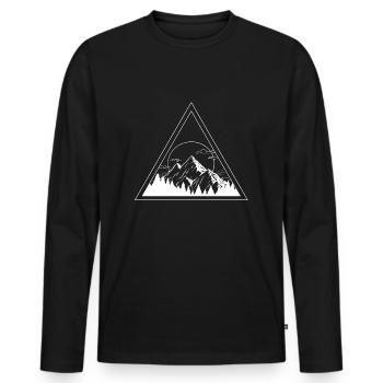 marche - T-shirt manches longues Premium bio Homme - noir - Devant - Nico (187cm)