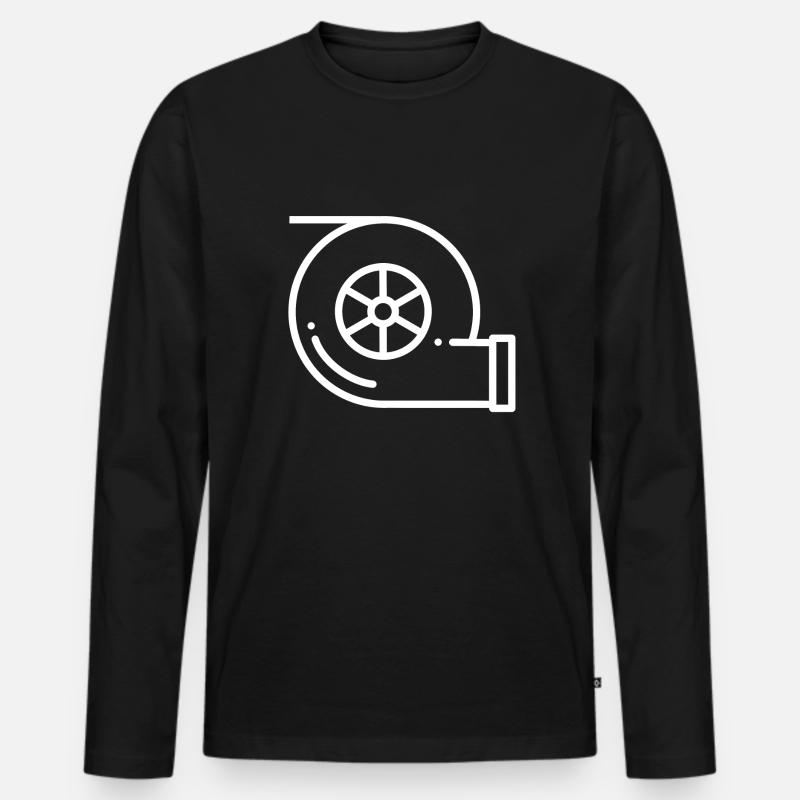 Turbo - Männer Premium Bio Langarmshirt - Schwarz