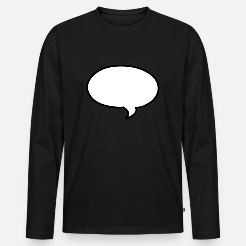 Sprechblase Speech bubble bulle - Männer Premium Bio Langarmshirt - Schwarz
