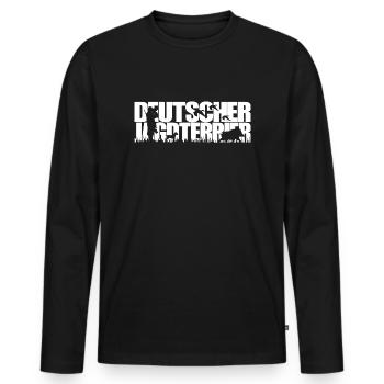 DEUTSCHER JAGDTERRIER Jagdhunde Jagdhund Wilsigns - Männer Premium Bio Langarmshirt - Schwarz - Vorne - Nico (187cm)