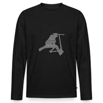 Stunt Scooter - T-shirt manches longues Premium bio Homme - noir - Devant - Nico (187cm)