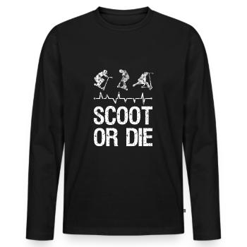 Stunt Scooter - T-shirt manches longues Premium bio Homme - noir - Devant - Nico (187cm)