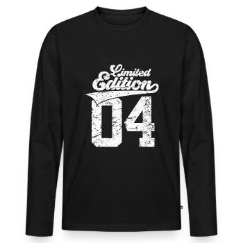 22ND BIRTHDAY LIMITED EDITION 2004 - Men's Premium Organic Long Sleeve Shirt - black - Front - Nico (187cm)