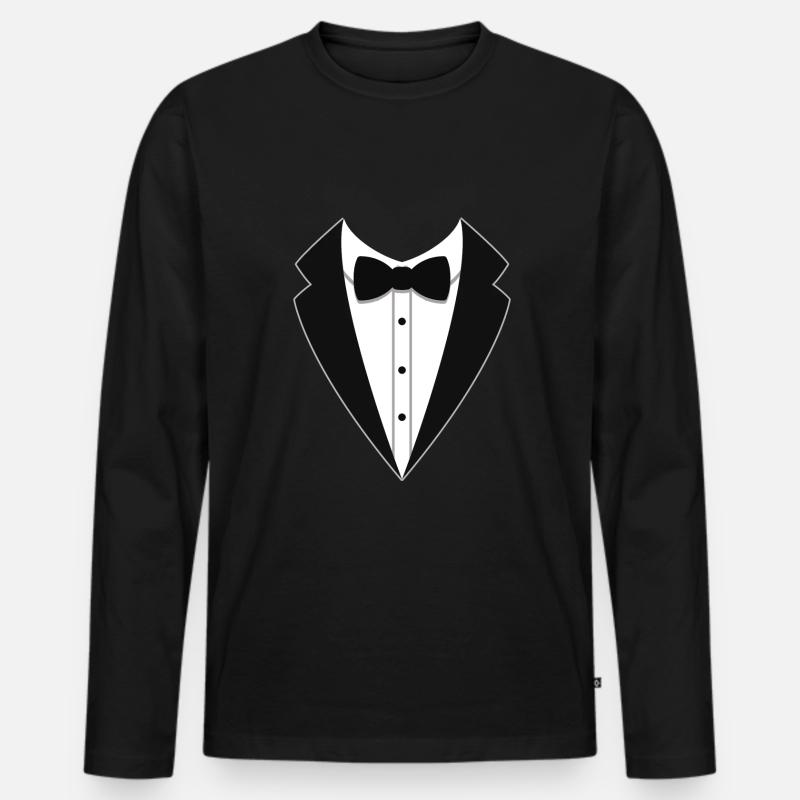 Smoking - Männer Premium Bio Langarmshirt - Schwarz