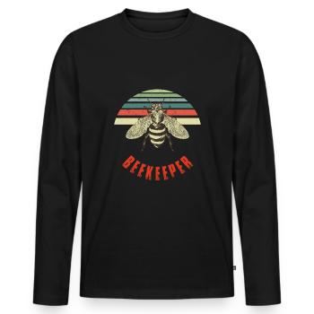 Beekeepers beekeepers - Men's Premium Organic Long Sleeve Shirt - black - Front - Nico (187cm)