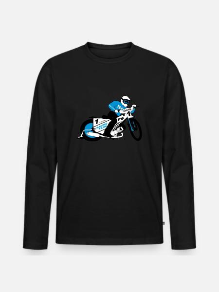 speedway - Männer Premium Bio Langarmshirt - Schwarz