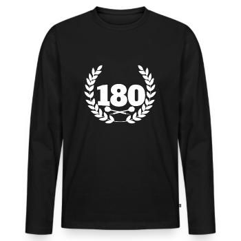 darts - Men's Premium Organic Long Sleeve Shirt - black - Front - Nico (187cm)