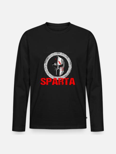 Sparta Warrior Grækenland Grækenland Malaka Gave - Premium økologisk langærmet T-shirt til mænd - sort