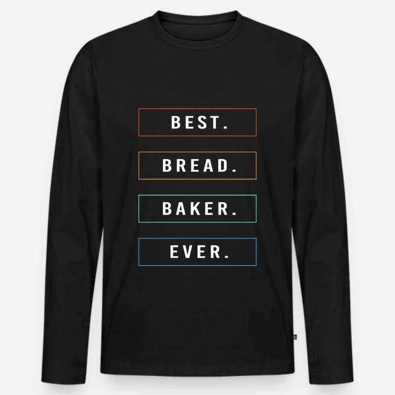 Bäcker Bäckerin Backen - Männer Premium Bio Langarmshirt - Schwarz