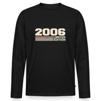 2006 Anniversary Gift 2006 Limited Edition 2006 - Men's Premium Organic Long Sleeve Shirt - black - Front - Nico (187cm)