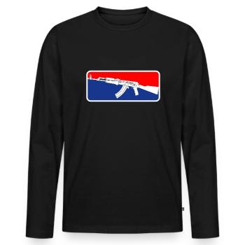 Soldats de l’unité spéciale AK47 Rifle - T-shirt manches longues Premium bio Homme - noir - Devant - Nico (187cm)