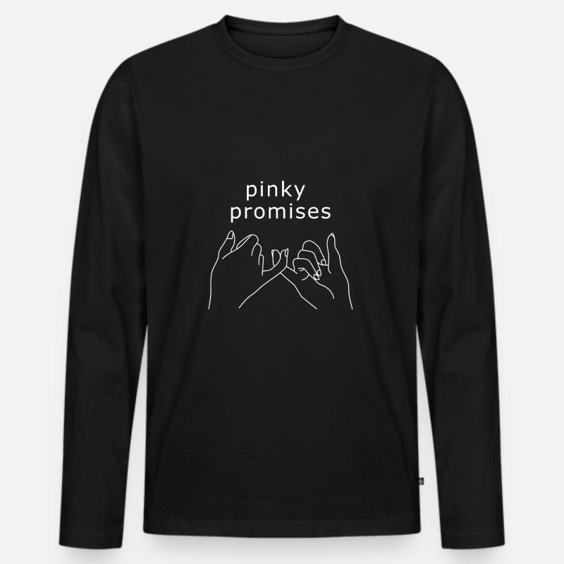 Pinky Promises - Männer Premium Bio Langarmshirt - Schwarz