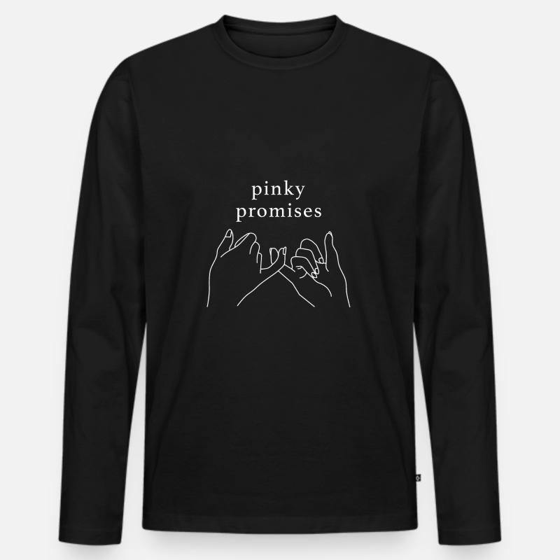 Versprechen - Männer Premium Bio Langarmshirt - Schwarz