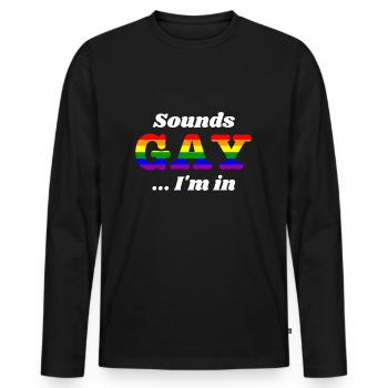 LGBT Gay Pride CSD Gay Lesbian - Men's Premium Organic Long Sleeve Shirt - black - Front - Nico (187cm)