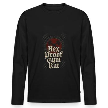 Goth Gym Dark Fitness Alternatives Training Gothic - Männer Premium Bio Langarmshirt - Schwarz - Vorne - Nico (187cm)