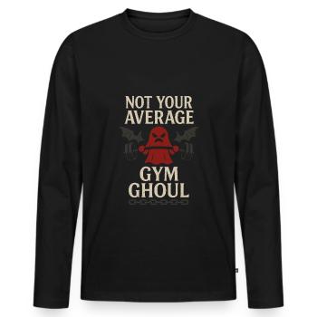 Goth Gym Dark Fitness Alternatives Training Gothic - Männer Premium Bio Langarmshirt - Schwarz - Vorne - Nico (187cm)