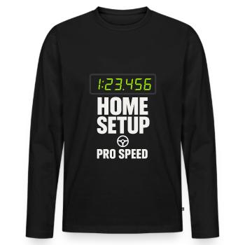 Sim Racing Simulator Cockpit Esports Racer - Männer Premium Bio Langarmshirt - Schwarz - Vorne - Nico (187cm)