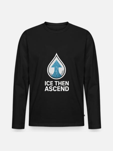 Cold showers Mental hardness Cold exposure - Men's Premium Organic Long Sleeve Shirt - black
