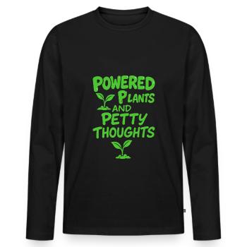 Vegan Punk Rebell Vegan Vegan Anarchist Vegan - Männer Premium Bio Langarmshirt - Schwarz - Vorne - Nico (187cm)