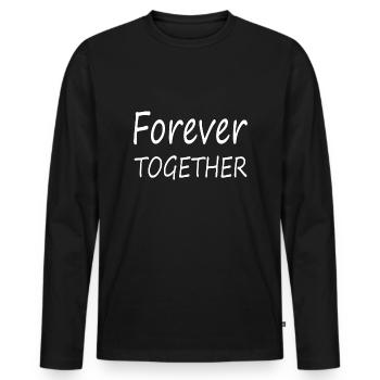 Forever Together - Men's Premium Organic Long Sleeve Shirt - black - Front - Nico (187cm)