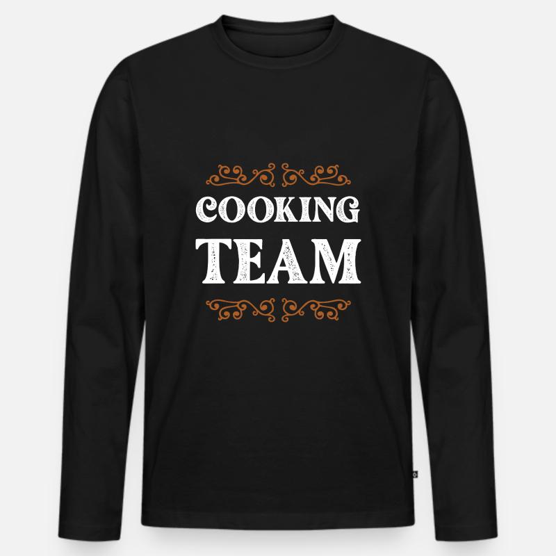 Cooking Crew - Männer Premium Bio Langarmshirt - Schwarz